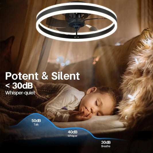 Kattotuuletin valolla ja kaukosäätimellä