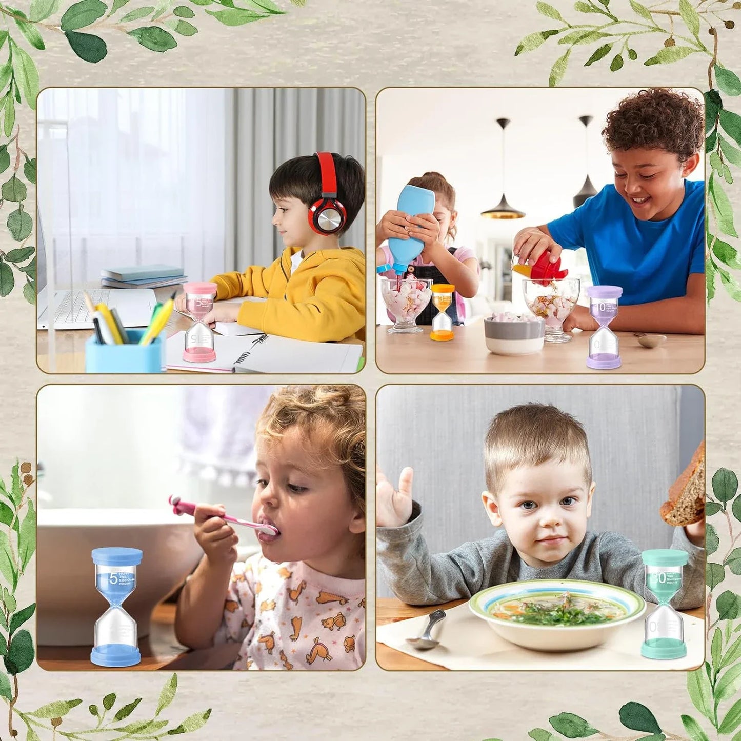 1 kpl 3/5/10/15/30 minuuttia värikäs tiimalasi 